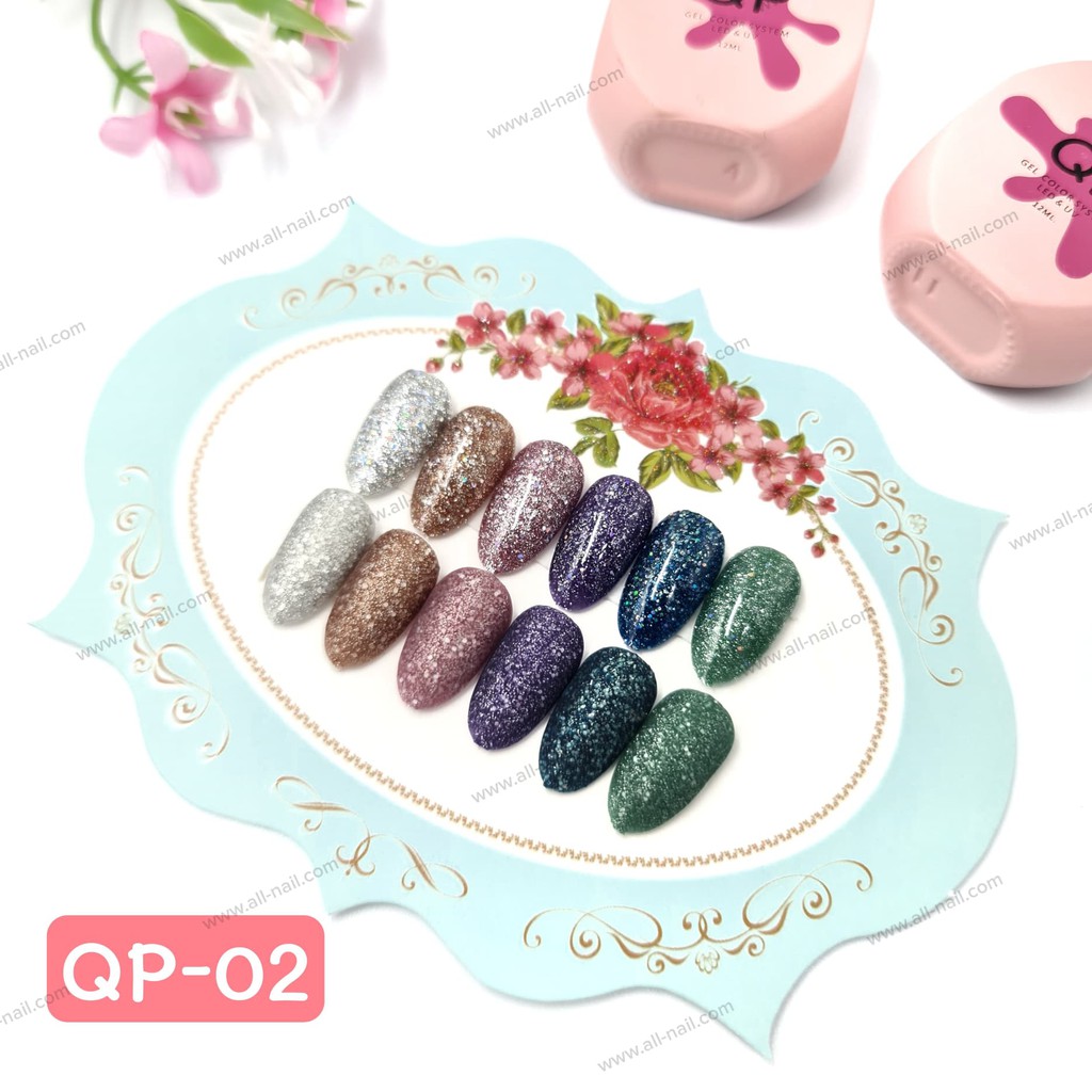 1set-6ขวด-ชุดสีเจลทาเล็บ-แบรนด์คุณภาพ-qp-12ml