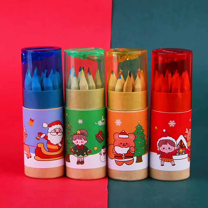 aaairspecial-ชุดดินสอสี-12-สี-ลายการ์ตูนสัตว์คริสต์มาส-12-กล่อง-ต่อล็อต