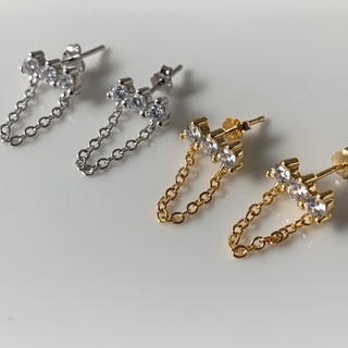 A.piece  *Last chance to buy* A.piece ต่างหูเงินแท้ [all silver 925] honeycomb earrings (49)