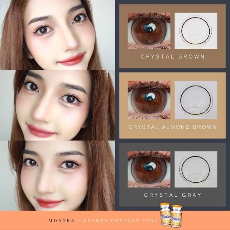 พร้อมส่ง-crystal-brown-almond-brown