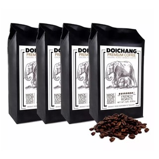 Doi Chang Premium Coffee Professional เมล็ดกาแฟดอยช้าง อาราบิก้า คั่วเข้ม (4ถุง - 1000g.)เมล็ดกาแฟคั่ว กาแฟคั่วอาราบิก้า