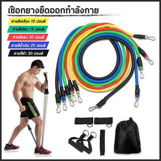 ยางยืดออกกำลัง ยางยืด สายแรงต้าน ออกกำลังกาย Resistance Bands Set สร้างกล้ามเนื้อ