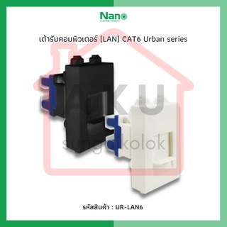 เต้ารับคอมพิวเตอร์ (LAN) CAT6 Urban series (1 ชิ้น / 20 ชิ้นต่อกล่อง) UR-LAN6