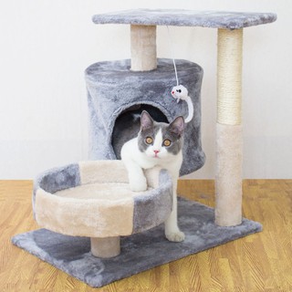 ภาพขนาดย่อของภาพหน้าปกสินค้าP122 พร้อมส่ง คอนโดแมว 2ชั้น คอนโดแมว ที่ลับเล็บแมว เตียงแมว ของเล่นแมว คอนโดแมวราคาถูก ที่ลับเล็บแมว บ้านแมว จากร้าน baandee บน Shopee ภาพที่ 3