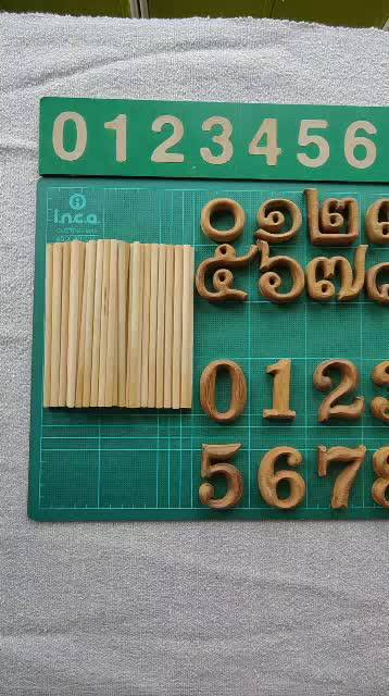 montessori-อุปกรณ์-มอนเตสซอรี่-มือสอง-ของเล่นเด็กมือสอง-ตัวเลขกระดาษทราย-ตัวเลขอารบิก-ตัวเลขไทย-แท่งไม้-คณิตศาสตร์