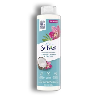 St. Ives Hydrating Body Wash Coconut Water & Orchid Made with 100% Natural Extracts 650 ml.