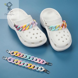 🔥จิ๊บบิทตัวติดรองเท้ามีรู รูปแบบการ์ตูน ตัวติดรองเท้า crocs DIY ตุ๊กตาติดรองเท้า  ตกแต่งสวยงาม สไตล์น่ารัก