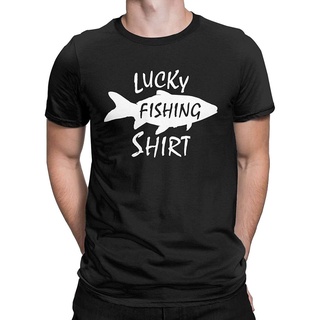 New Lucky Fishing Shirt Fishing Lover Funny Graphic T-Shirt Bass Outdoorsman Angler Tops Tees For Men sale