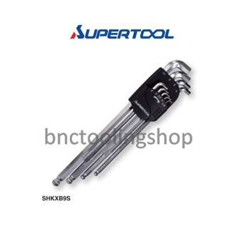 ประแจหกเหลี่ยมหัวบอล ตัวยาวพิเศษคอสั้นStubby Extra Long Arm Baii-Point Hex Key Wrench,Supertool,SHKXB9S