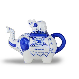 บลูเอเลเฟ่นท์ กาน้ำชาเซรามิค Blue Elephant Tea Pot