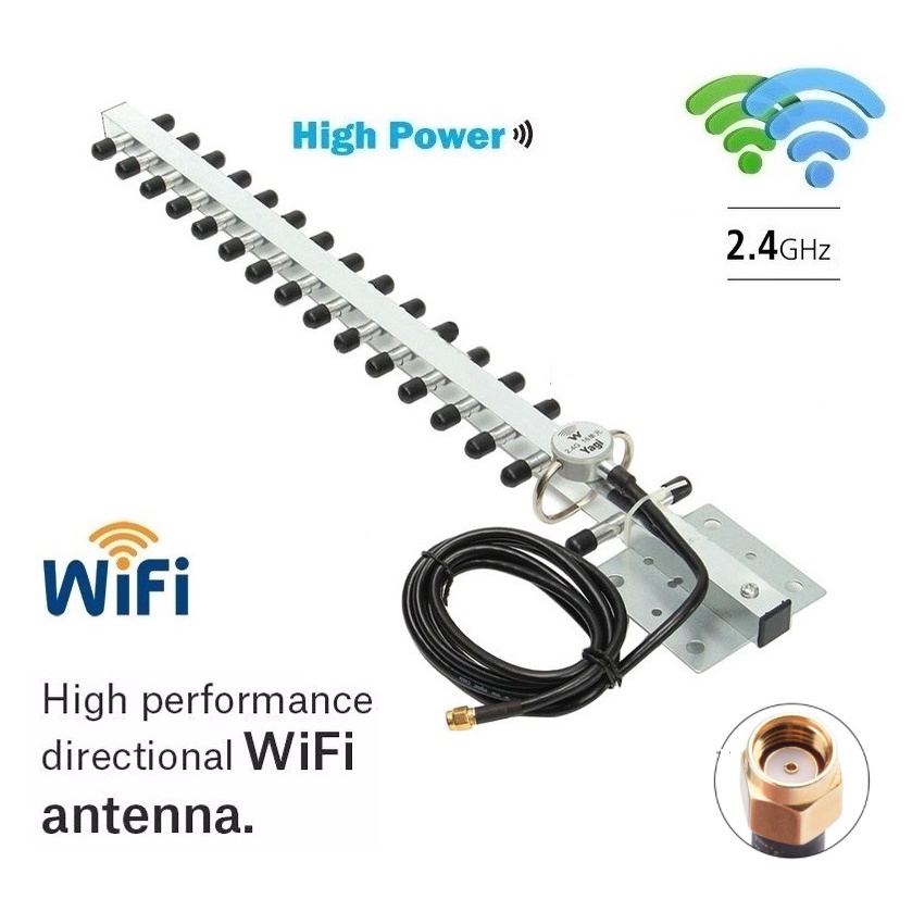 Yagi Wifi Signal Booster 25dBi Antenna Outdoor Wireless Antenna