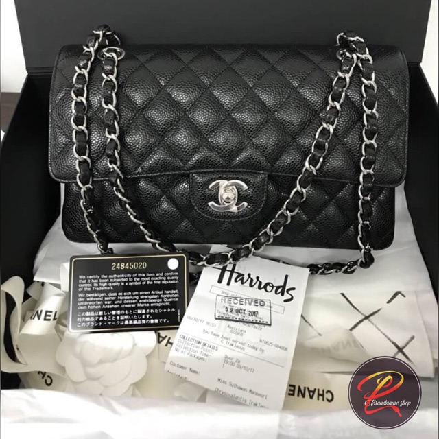 Chanel classic 10 online caviar price