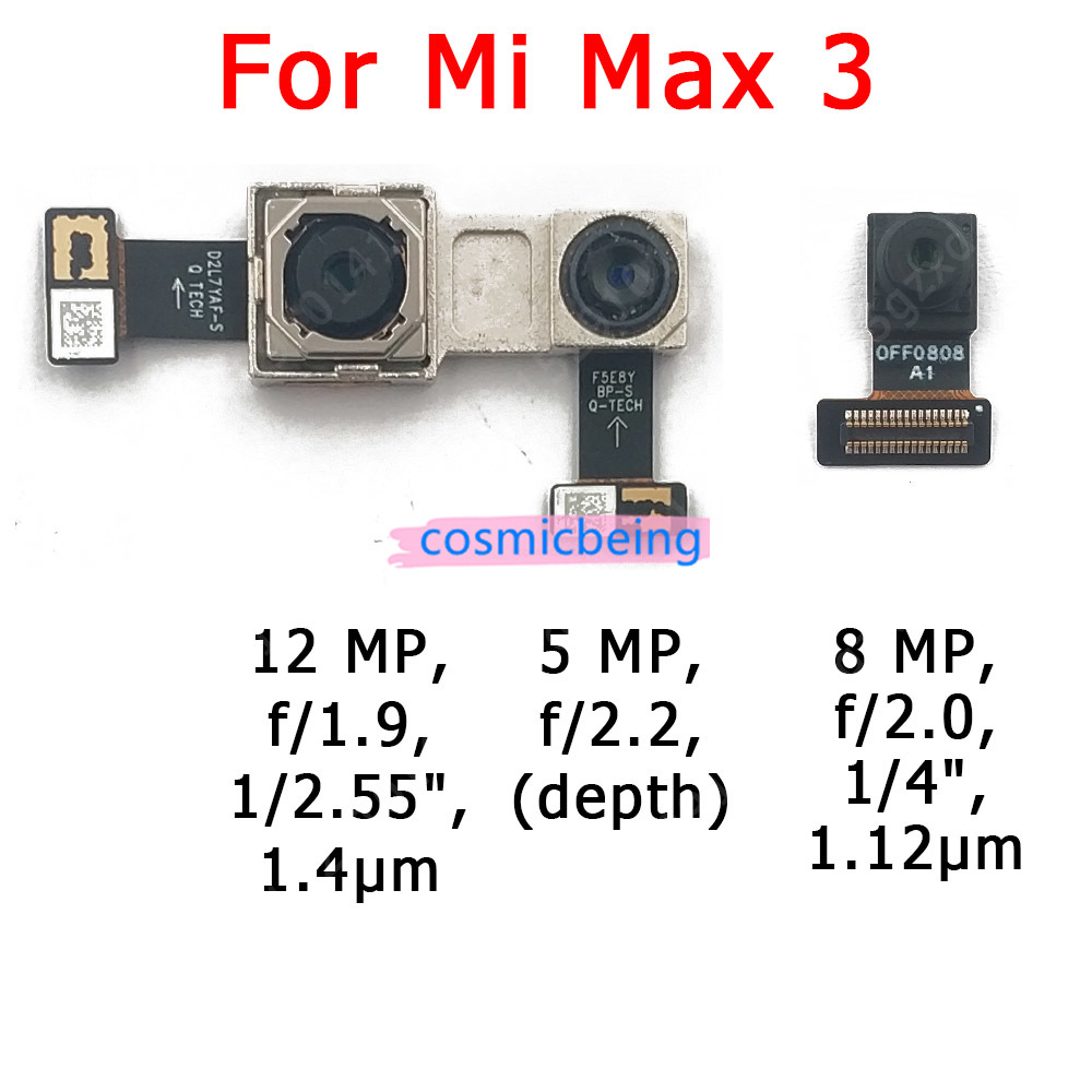 อะไหล่กล้องหน้าและหลังสําหรับ-xiaomi-mi-max2-3-max2-max3-main-facing-camera-module-flex