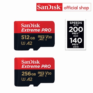 ภาพหน้าปกสินค้าSanDisk Extreme Pro microSDXC 256GB / 512GB  A2 (SDSQXCD) ความเร็วสูงสุด อ่าน 200MB/s เขียน 140MB/s ที่เกี่ยวข้อง