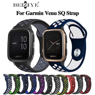 beiziye สายซิลิโคนระบายอากาศสำหรับนาฬิกาสำหรับ Garmin Venu sq/sq 2 สายซิลิโคนอัจฉริยะ Garmin Venu sq กันน้ำระบายอากาศ สายนาฬิกาสมาร์ท