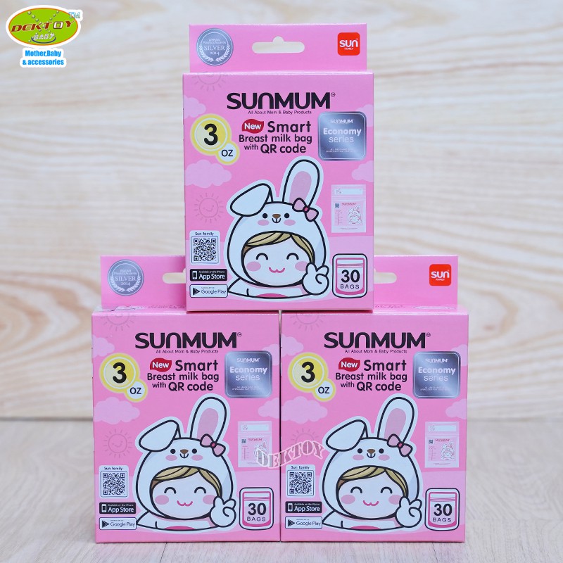 sunmum-smart-bag-ถุงเก็บน้ำนมแม่ซันมัม-สมาร์ท3ออนซ์-30-ใบ-3-กล่อง-90ใบ