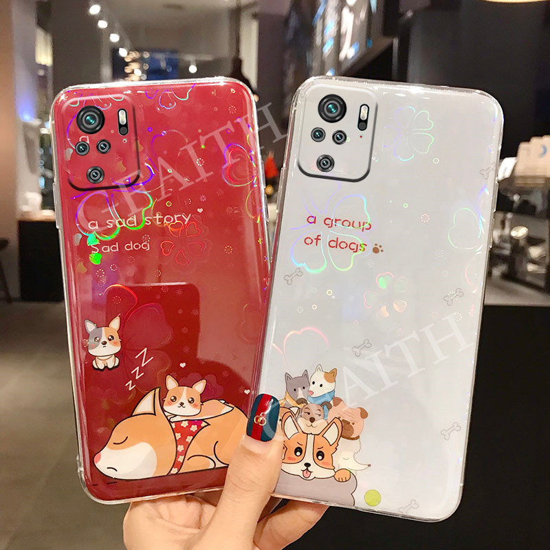 ready-stock-เคส-xiaomi-redmi-note-10-10s-mi-poco-m3-pro-5g-4g-2021-new-2021-casing-cute-cartoon-bear-silicone-colorful-cherry-blossoms-back-cover-phone-case-เคสโทรศัพท์