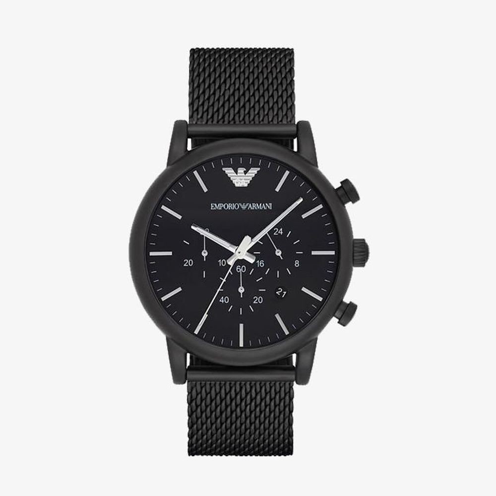 ภาพหน้าปกสินค้าEmporio Armani นาฬิกาข้อมือผู้ชาย Sport Chronograph Black Dial Black รุ่น AR1968