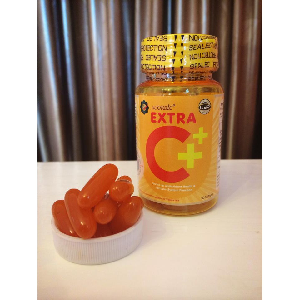 acorbic-extra-vitamin-c-เอ็กตร้า-ซี-พลัส-30softgels