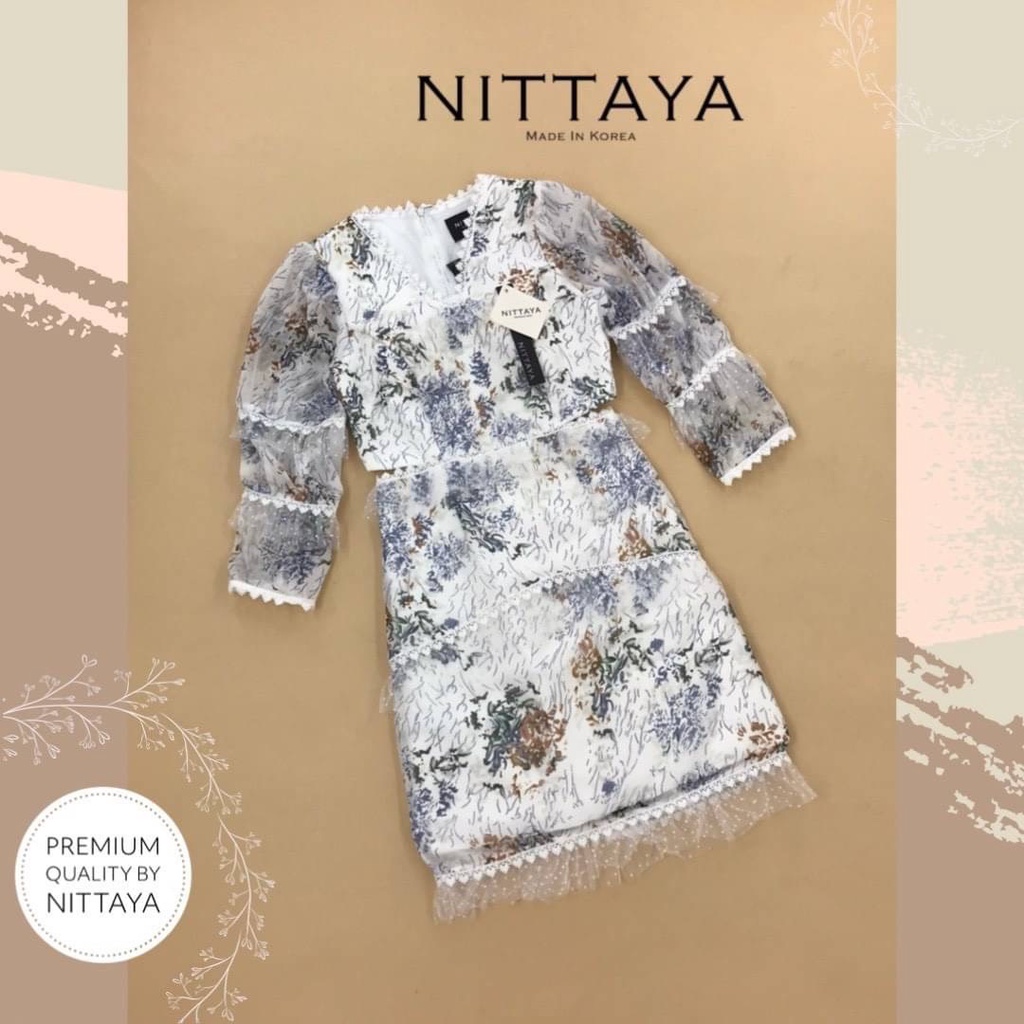 nittaya-n2-dressเเขนยาว-เเขนชีฟอง-ดีเทลตัวเดรสเป็นเลเยอร์-สวยมากกก-รุ่นนี้ไม่มีไม่ได้นะคะ