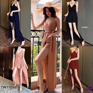 ภาพหน้าปกสินค้าSS11098 Jumpsuit จั๊มสูท สายเดี่ยว ขาสั้น แต่งคลุมกระโปรง ที่เกี่ยวข้อง