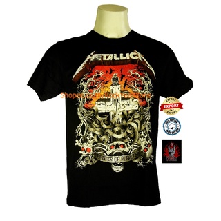 เสื้อยืดสีขาวเสื้อวง Metallica เสื้อไซส์ยุโรป เมทัลลิกา PTA1081 เสื้อวงดนตรีต่างประเทศS-4XL