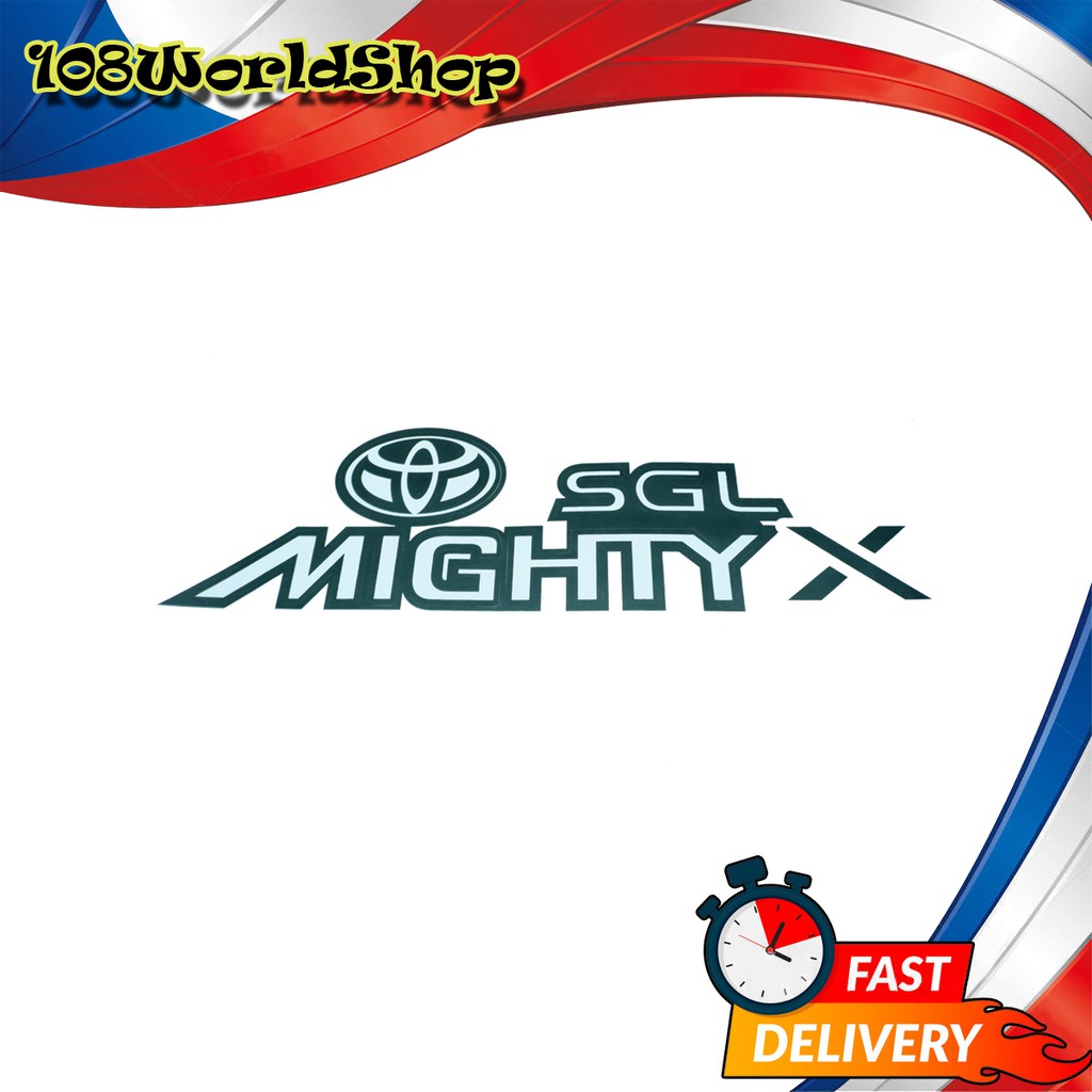 สติ๊กเกอร์-sticker-sgl-mighty-x-สี-black-hilux-mighty-x-toyota-2-4-ประตู-ปี1996-1999