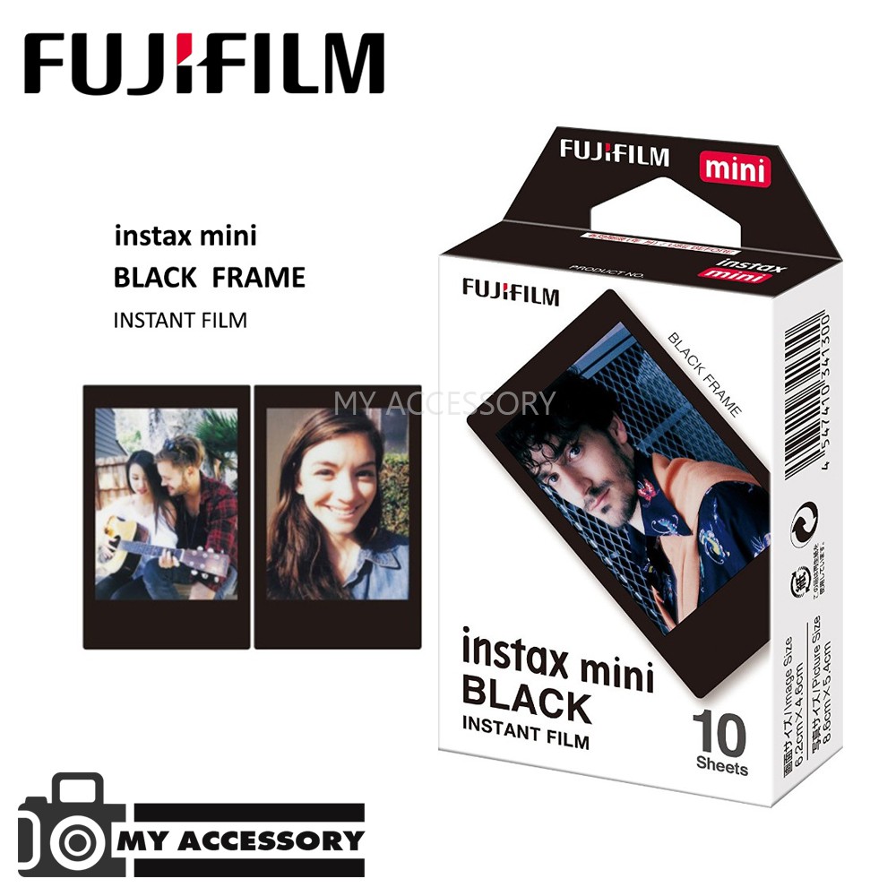 ภาพหน้าปกสินค้าFujifilm Instax mini film Black frame ฟิล์มโพลารอยด์ กรอบดำ