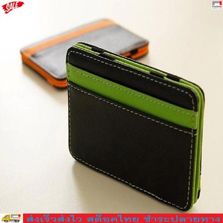 Fin1 กระเป๋าเงิน กระเป๋าสตางค์ผู้ชาย Man Woman Magic Money Clip Wallet 0627 - Black