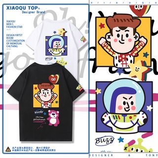 ขายดี!เสื้อยืดแขนสั้น พิมพ์ลาย Toy Story Buzz Light Woody แฟชั่นฤดูร้อน สําหรับผู้ชายS-3XL