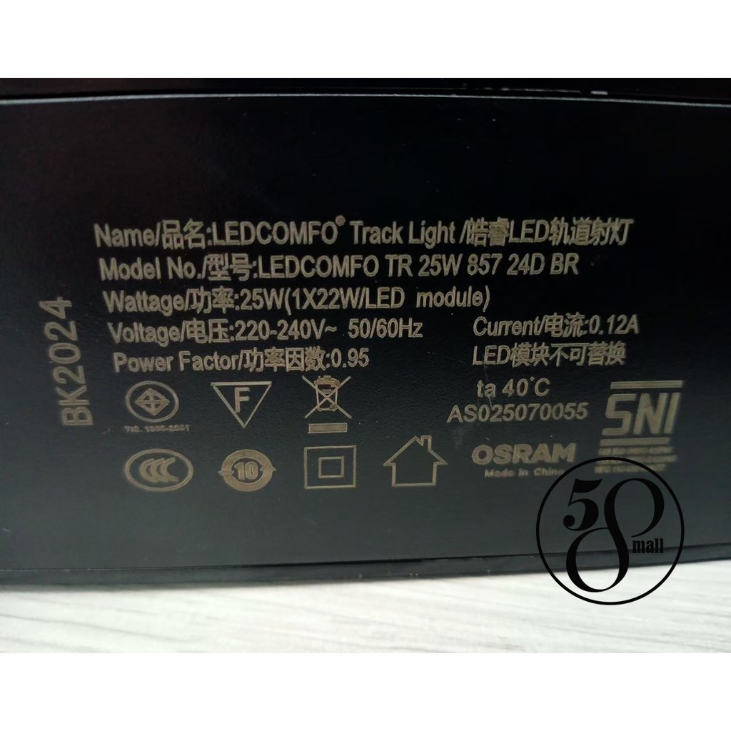 ledcomfo-tr-25w-857-24d-12x1-osram-track-black-circuits-2-l1000-vs20-osram-โคม-track-light-ราง