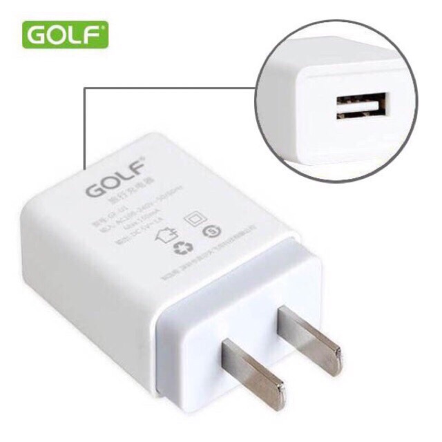 หัวชาร์จ-usb-golf-adapter-รุ่น-u1-หัวชาร์จ-1-ช่อง-ของแท้-100-golf-adapter-usb-u1-1a