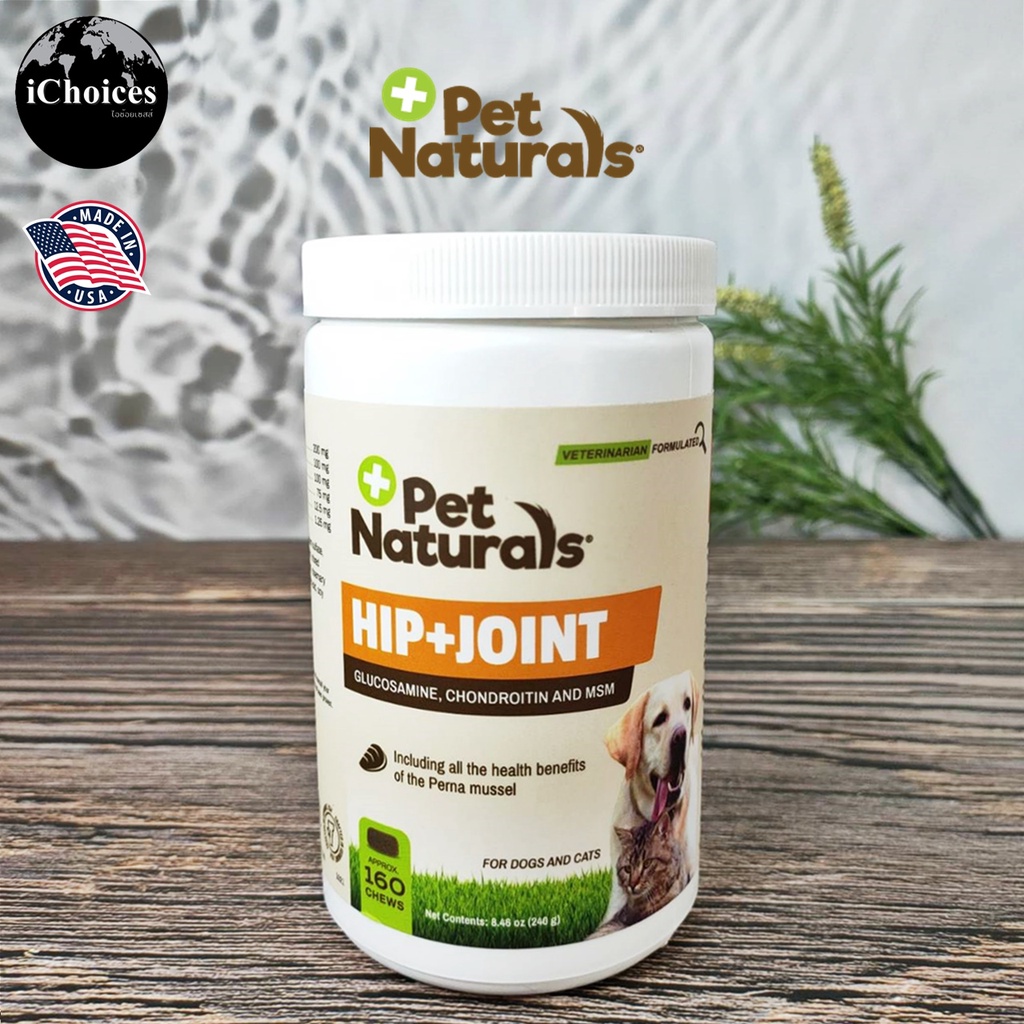 อาหารเสริมสำหรับสุนัขและแมว Pet Naturals® Hip + Joint Glucosamine