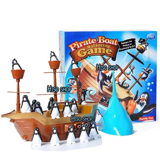 สินค้า game เพนกวินตกเรือ Pirate Boat Balancing Game Board Game และเกมส์ทุบเพนกวินของเล่นสำหรับเด็กช่วยเสริมพัฒนาการเด็ก