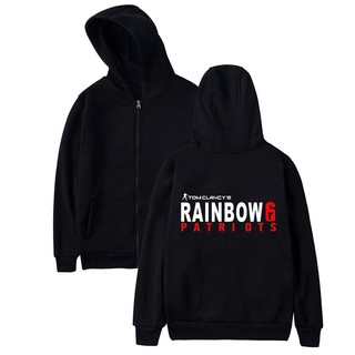 Rainbow Six Siege เสื้อฮู้ดผ้าฝ้ายมีซิป Unisex Zipper Hoodie ขนาดใหญ่ 4XL 639