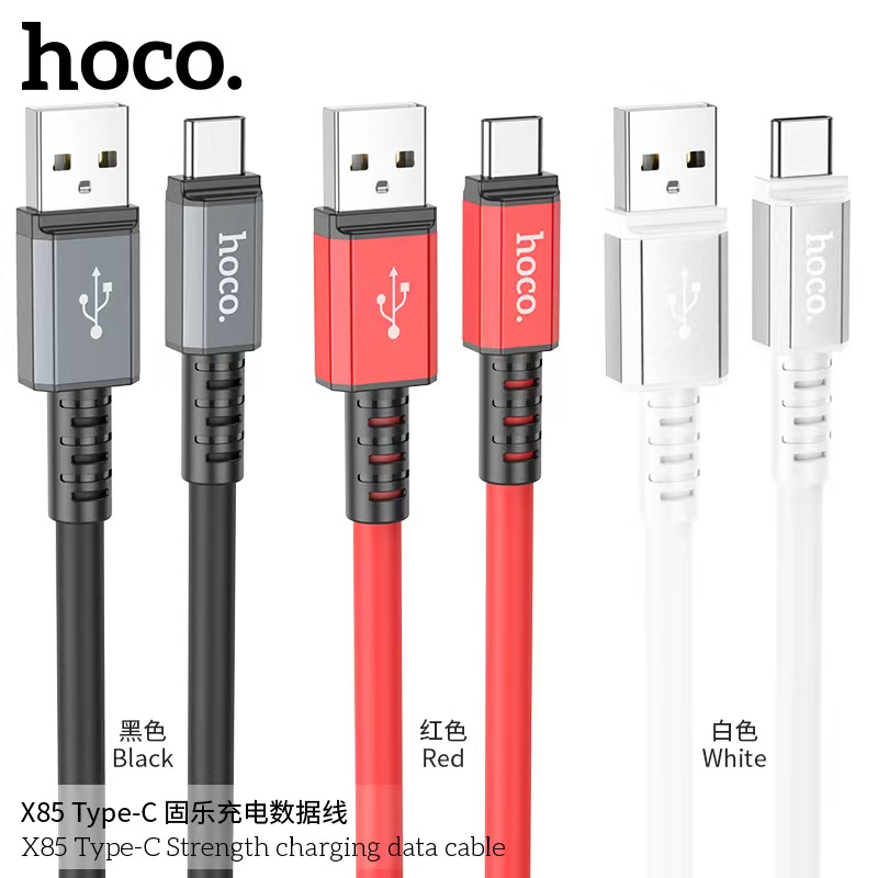 hoco-x85-สายชาร์จแบบหนาพิเศษ-6mm-charging-data-cable-1-เมตร-กระแสไฟ-2-4a-3a-สําหรับ-micro-for-l-type-c