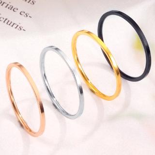 【COD】แหวนเหล็กไทเทเนียม สไตล์เรียบง่าย สีโรสโกลด์/ทอง/เงิน