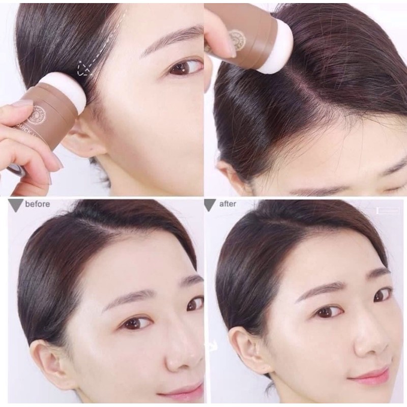 แท้-พร้อมส่ง-the-face-shop-quick-hair-puff-7g-ปิดเหม่งเกาหลี-thefaceshop