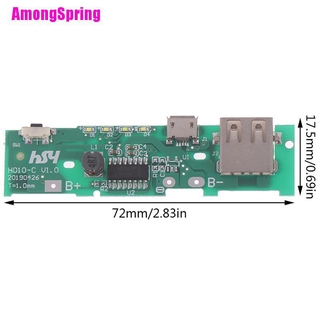 (Amongspring) โมดูลที่ชาร์จ 5v 1a สําหรับโทรศัพท์มือถือ 18650