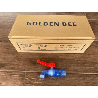 ภาพขนาดย่อของภาพหน้าปกสินค้า1 ตัว ก๊อกน้ำพีวีซีฟ้าใส 1/2" GOLDEN BEE จากร้าน crrtools บน Shopee