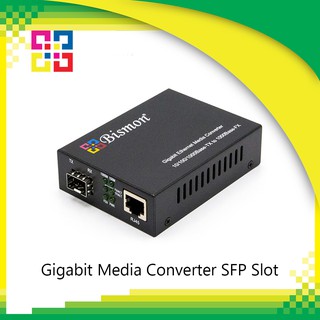 BISMON Media Convertor 10/100/1000 BaseTX to 1000Base-X SM/MM (SFP Slot) BISMON(ไม่รวมSFP)