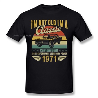 【Party Clothing】gildan เสื้อยืดแขนสั้น ผ้าฝ้าย 100% พิมพ์ลาย IM Not Old IM A Classic 1971 50 Years Old Birthday ขนาดให