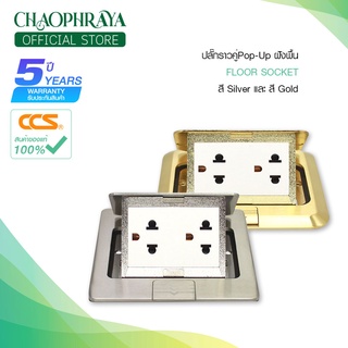 Floor Socket ปลั๊กฝังพื้น POP-UP แบรนด์ CCS สี Gold และ Silver