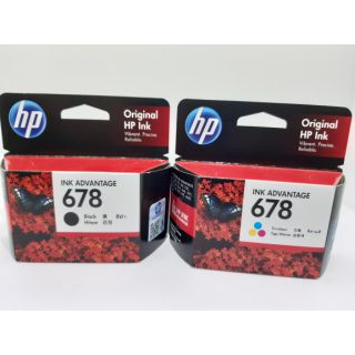 หมึก HP 678BK+678CO ดำและสี  ของแท้