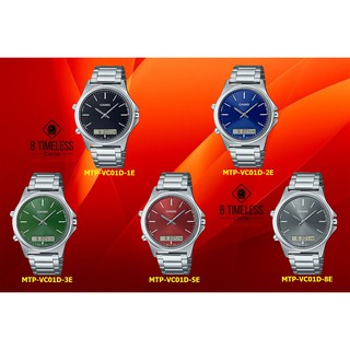 CASIO รุ่น MTP-VC01D / MTP-VC01D-1E,MTP-VC01D-2E,MTP-VC01D-3E,MTP-VC01D-5E,MTP-VC01D-8E รับประกันตัวเครื่องและถ่าน 1 ปี