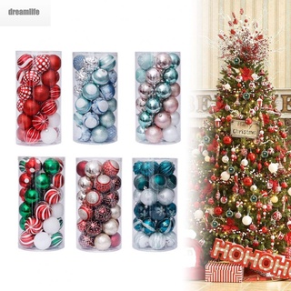 【DREAMLIFE】Christmas Baubles With A Box 6cm Anniversaries Holiday Decorations Light