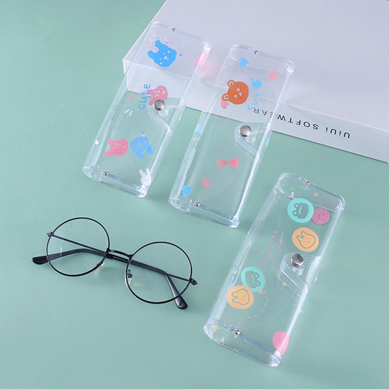 ภาพหน้าปกสินค้าYq อุปกรณ์เสริมแว่นตา แว่นตา แว่นตา PVC เคสแว่นกันแดด เคสใส กล่องเก็บของ