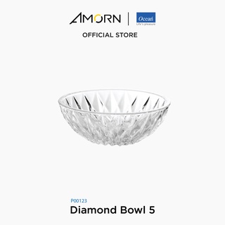 AMORN - (Ocean) P00123 Diamond Bowl  - ชามไดมอนด์ ชามดินเนอร์เเวร์ ชามโอเชี่ยนกลาส 5 นิ้ว Diamond 5