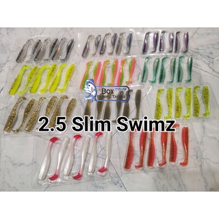 เหยื่อล่อปลา แบบนุ่ม หาง T พลาสติค Umpan Siakap Haruan Clone Zman Slim Swimz 6 ซม. 2.5 กรัม TPE 10X STRONG