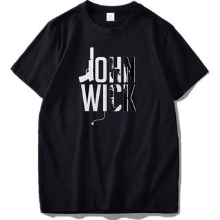 แฟชั่นคลาสสิกเสื้อยืดวินเทจเสื้อยืดแขนสั้นลําลอง ผ้าฝ้าย 100% พิมพ์ลาย John Wick BABA YAGA ระบายอากาศ ไซซ์ EU สไตล์เกาหล